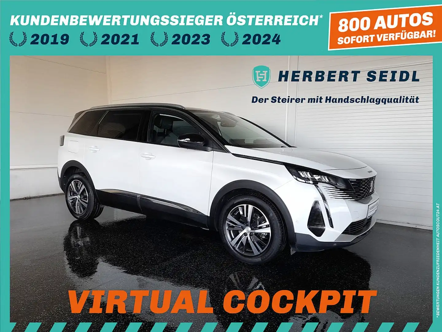 Peugeot 5008 ALLURE BlueHDI 130 *7-SITZE / 18 ZOLL / VOLL-LE... Wit - 1