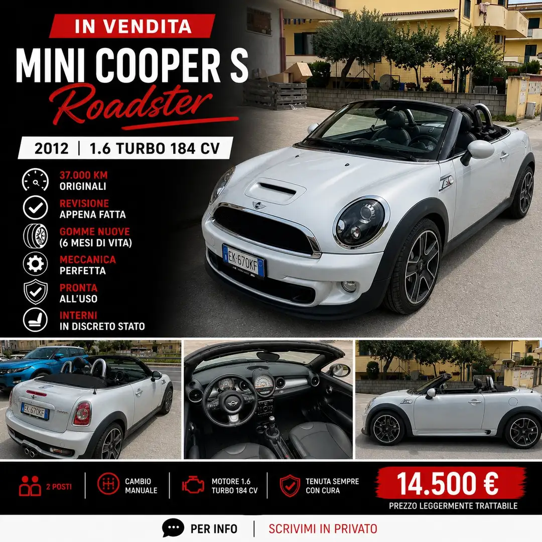 MINI Cooper S Roadster Mini Roadster R59 1.6 184cv Grau - 1