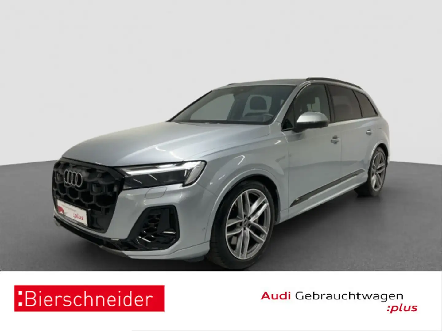 Audi Q7 55 TFSI e qu 2x S-Line Black AHK MATRIX PANO Silber - 1