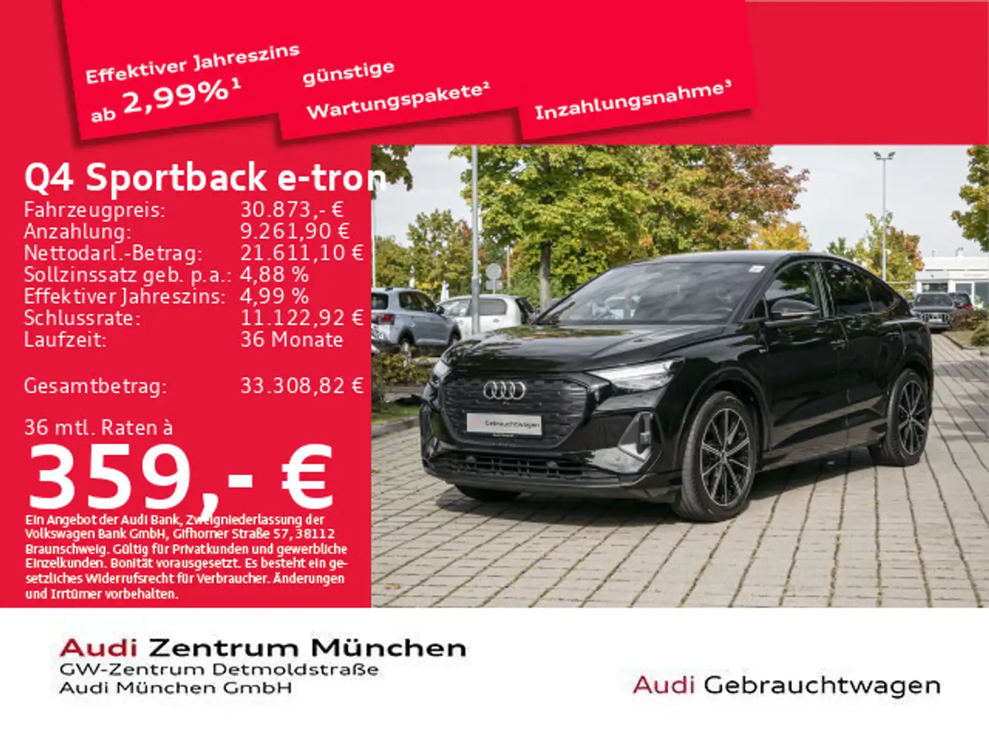 Audi Q4 e-tron Q4 Sportback 35 e-tron S line Virtual/Navi Schwarz - 1