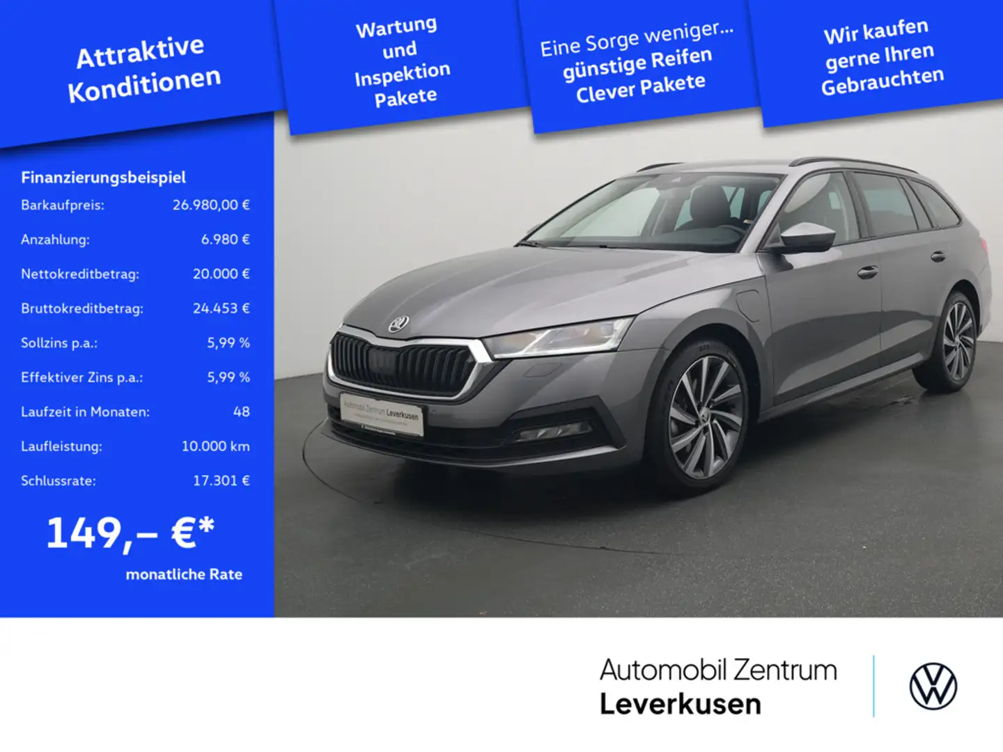 Skoda Octavia Combi Ambition DSG CARPLAY 4xSHZ PDC Schwarz - 1