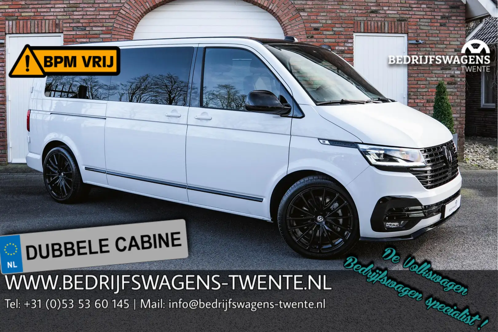 Volkswagen T6.1 Caravelle 2.0 TDI 204 PK DSG L2H1 DUB/CAB A-Deuren BWT | ALP Wit - 1
