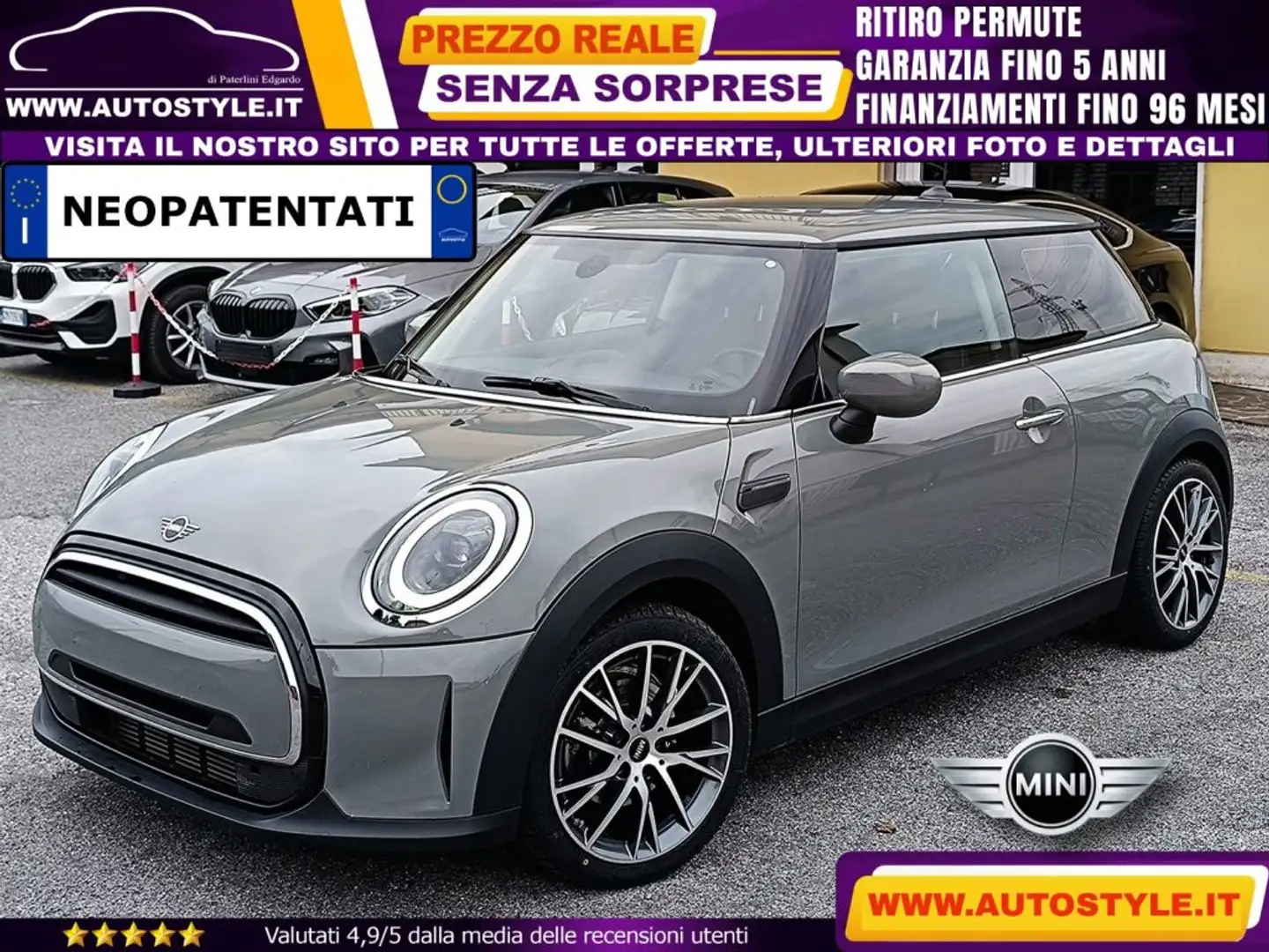 MINI One 1.5 75Cv F56 2/3p. Essential *NEOPATENTATI* Grigio - 1
