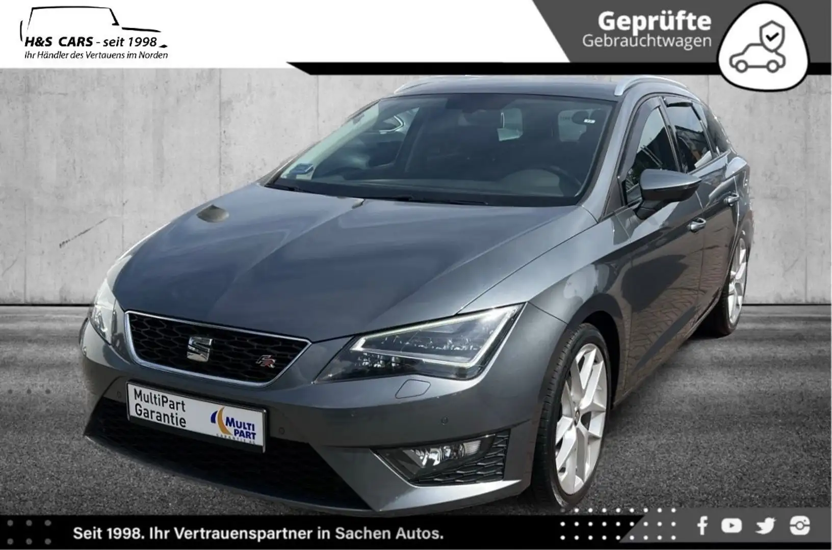 SEAT Leon ST 1.4 TSI S&S FR-Line 2.H LED NAVI TÜV NEU Grau - 2