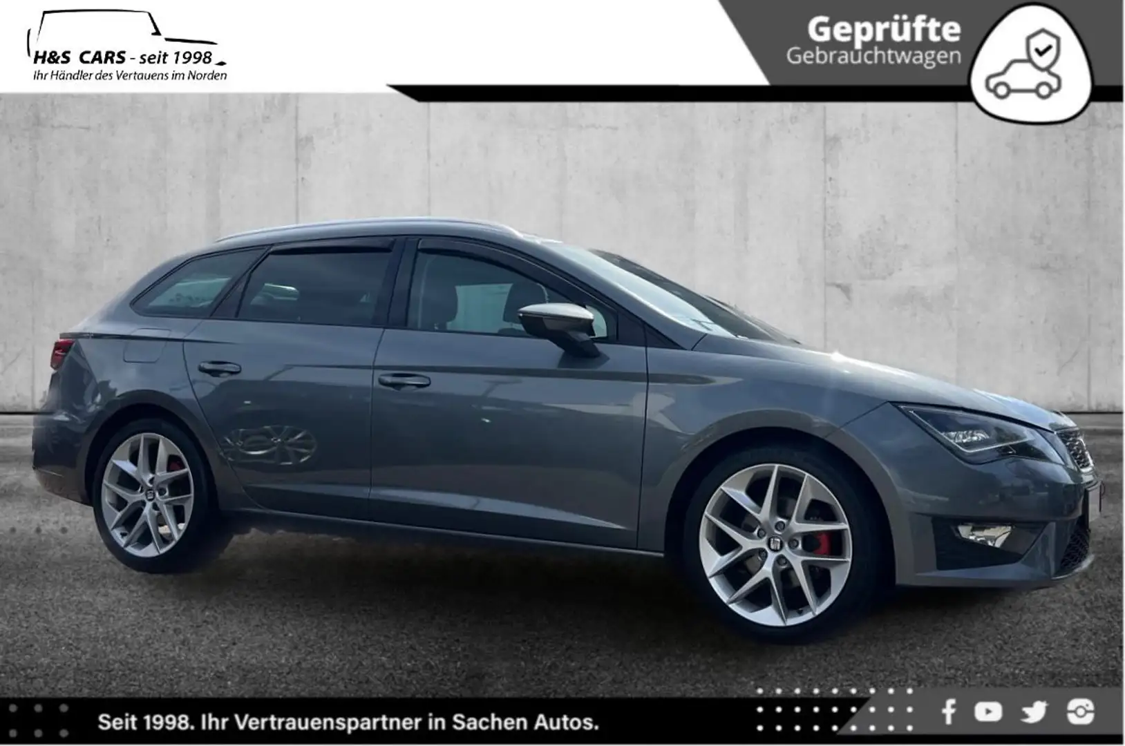 SEAT Leon ST 1.4 TSI S&S FR-Line 2.H LED NAVI TÜV NEU Grau - 1