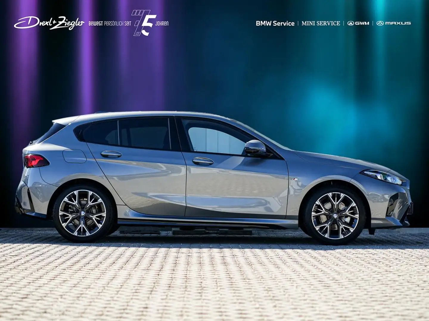 BMW 120 d M-Sport AHK ACC aLED PANO HeadUp KoZg 360° Grau - 2