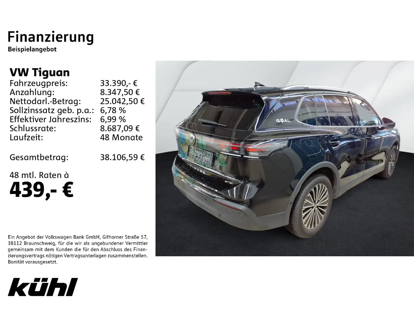 Volkswagen Tiguan 1.5 eTSI DSG Goal LED+/ACC/360°/App/Navi/ Noir - 2