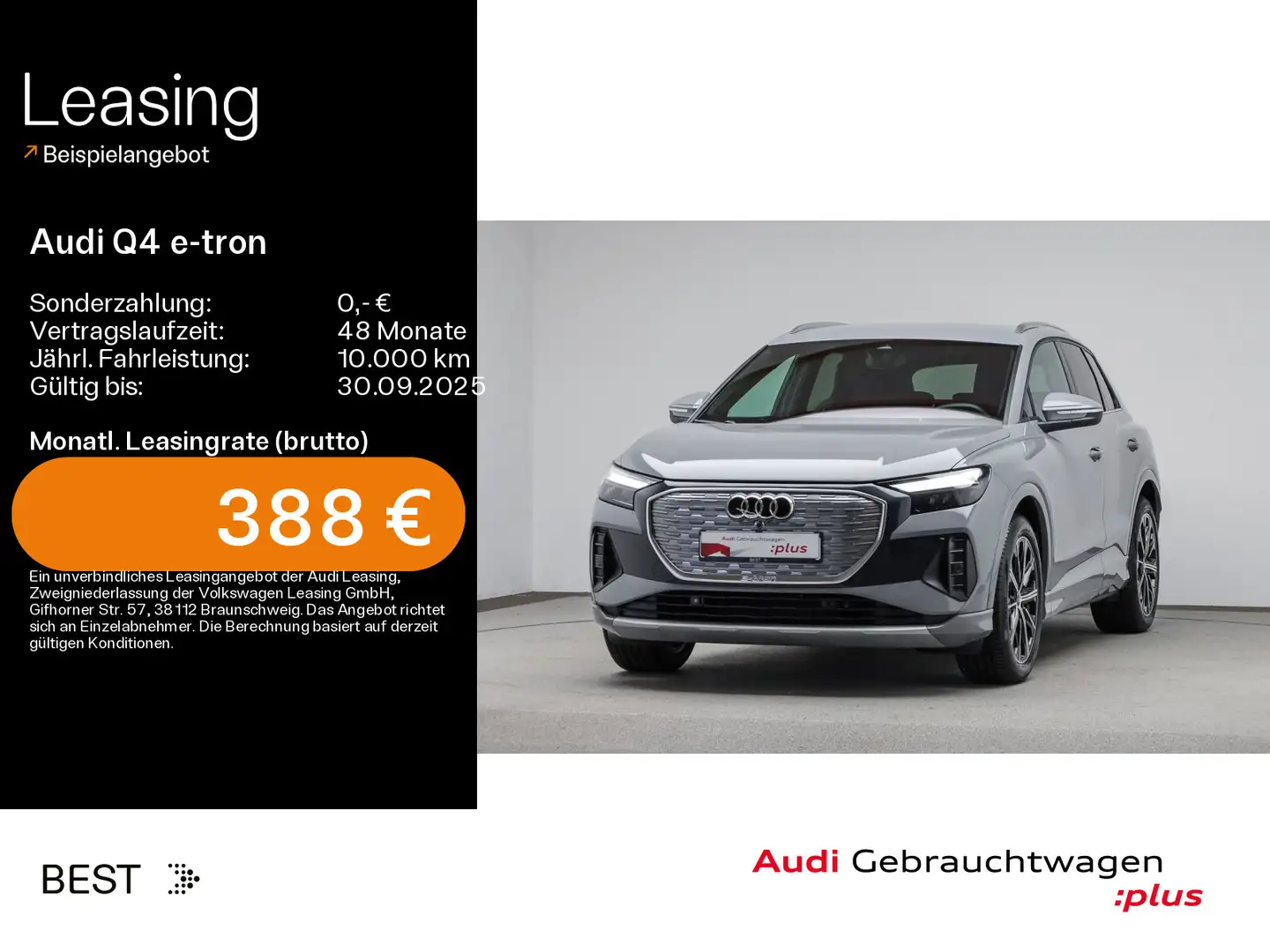 Audi Q4 e-tron 45 S-LINE*NAVI-PLUS*KAMERA*HUD*AHK*VIR Gris - 1