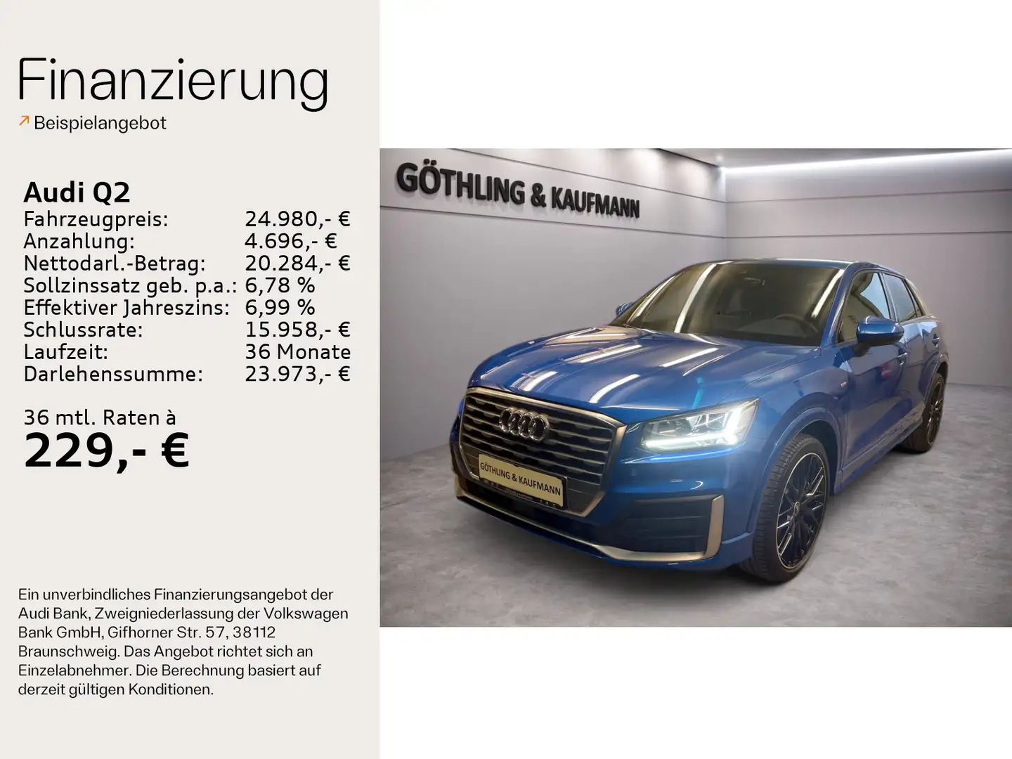 Audi Q2 35 TFSI 2x S line S tro.*B&O*LED*ACC*Navi+*Te Blu/Azzurro - 2