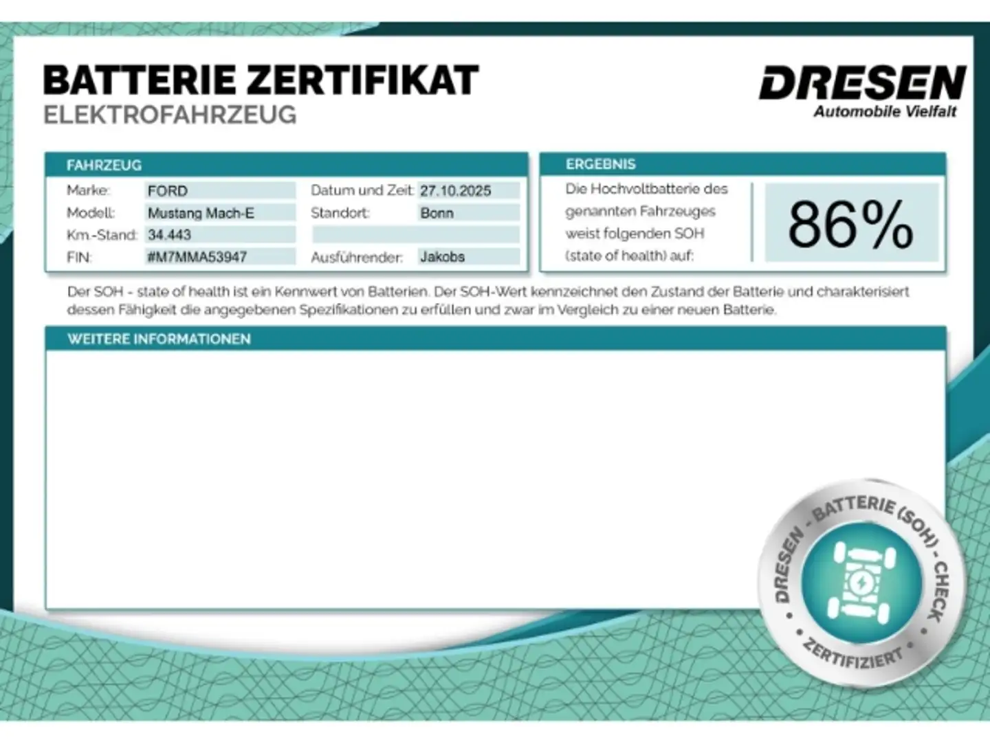 Ford Mustang Mach-E Basis Standard Range 76kWh Navi* Digitales Cockpit Wit - 2