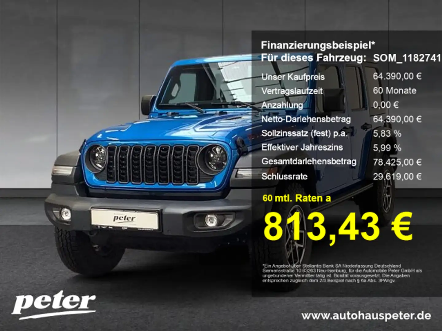 Jeep Wrangler WRANGLER ICE MY24 Rubicon 2.0l T-GDI 272 PS 4x4 Синий - 1