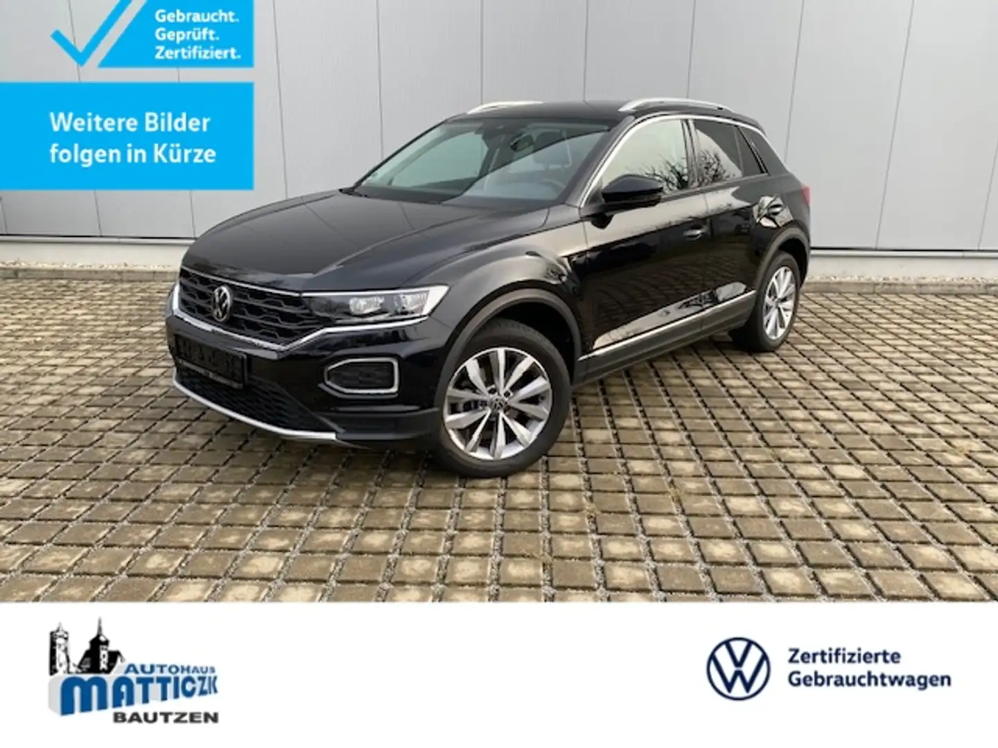 Volkswagen T-Roc 1.0 TSI Style AHK/17-ZOLL/LED/NAVI+VZE/PDC/ACC/LA Schwarz - 1