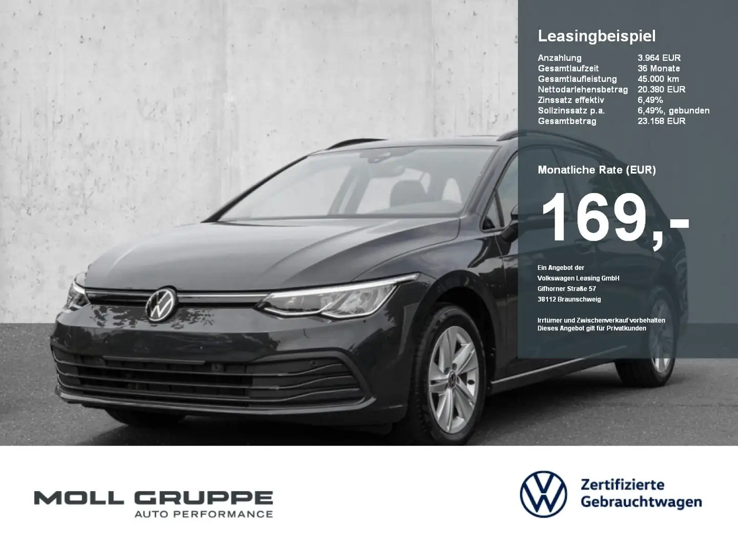 Volkswagen Golf Variant 2.0 TDI DSG Life NAVI LM ACC PDC Gri - 1