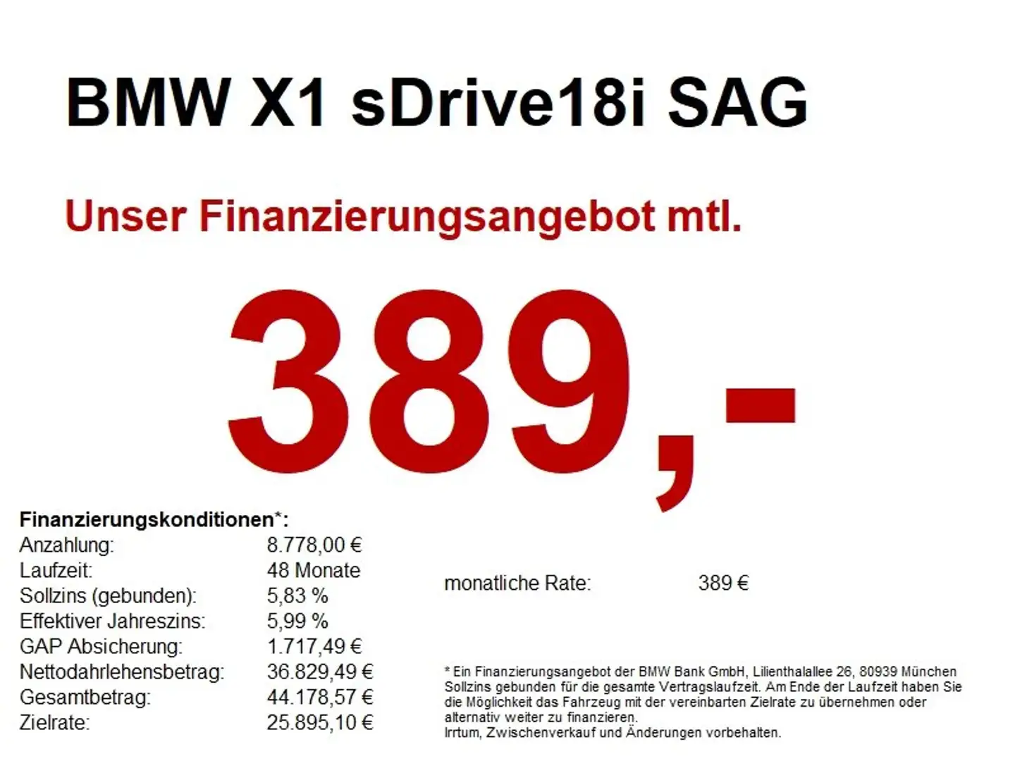 BMW X1 sDrive18i SAG M Sport AHK/CAM/K-ZUG/M-GURT Vert - 1