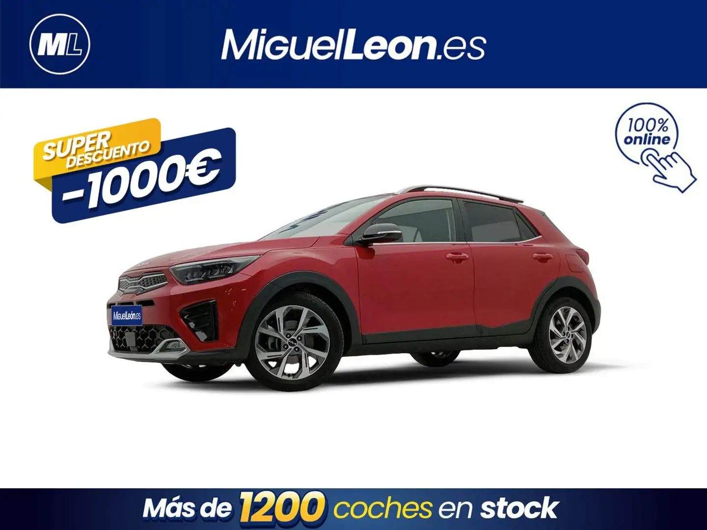 Kia Stonic 1.0 T-GDi 74kW (100CV) MHEV MT GT Line Rojo - 1