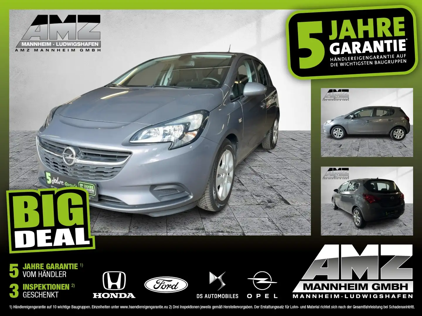 Opel Corsa E 1.4 Edition SHZ+Winterp.+Kam.+PDC Gris - 1