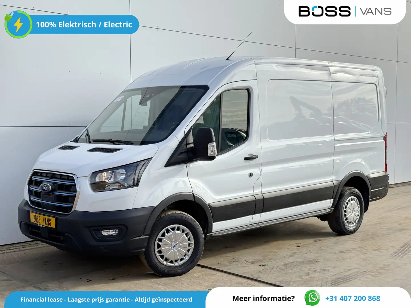 Ford E-Transit 390 75kWh 184PK 390 Elektrisch 75kWh 334km WLTP BE Blanc - 1