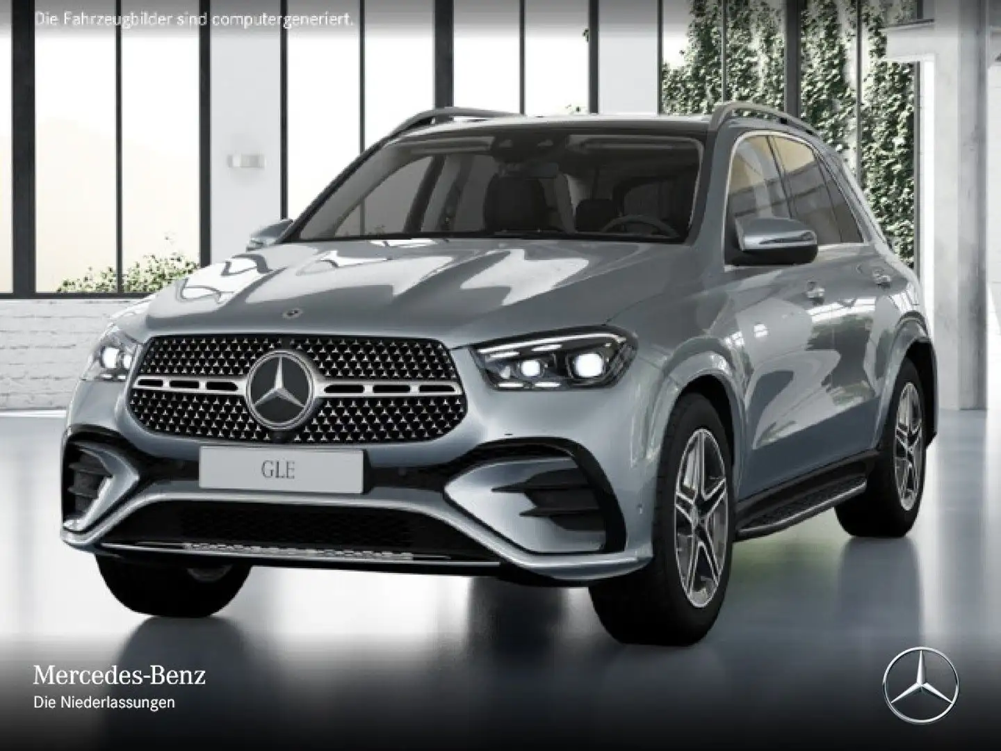 Mercedes-Benz GLE 350 de 4M AMG+PANO+360+AHK+MULTIBEAM+HUD+SPUR Silber - 2