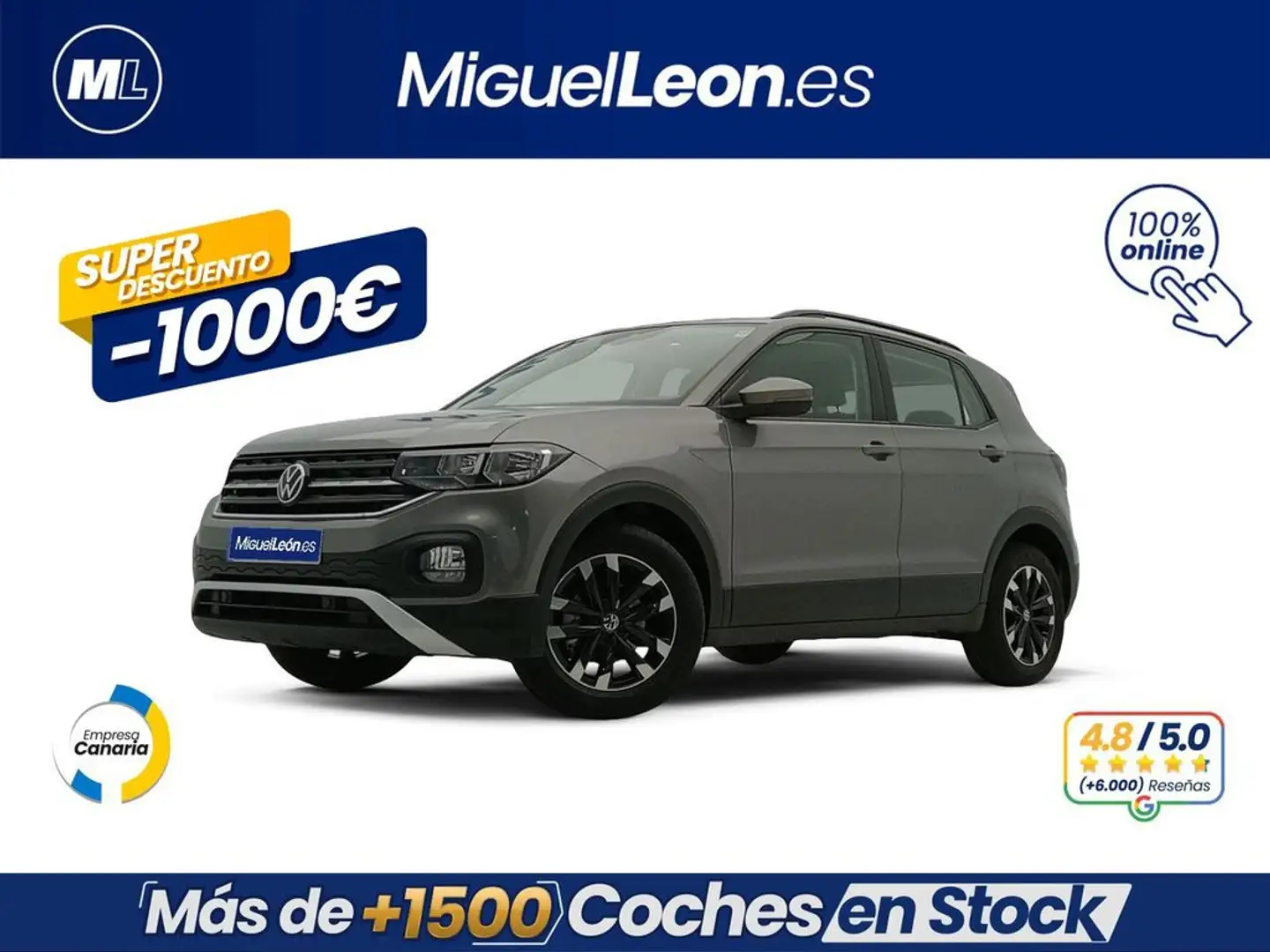 Volkswagen T-Cross 1.0 TSI Advance Gris - 1