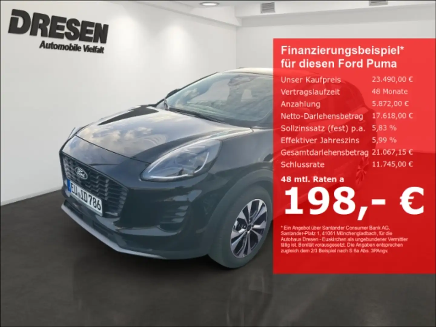 Ford Puma 1,0 Titanium Rückfahrkamera/Allwetter/Sitzheizung/ Schwarz - 1