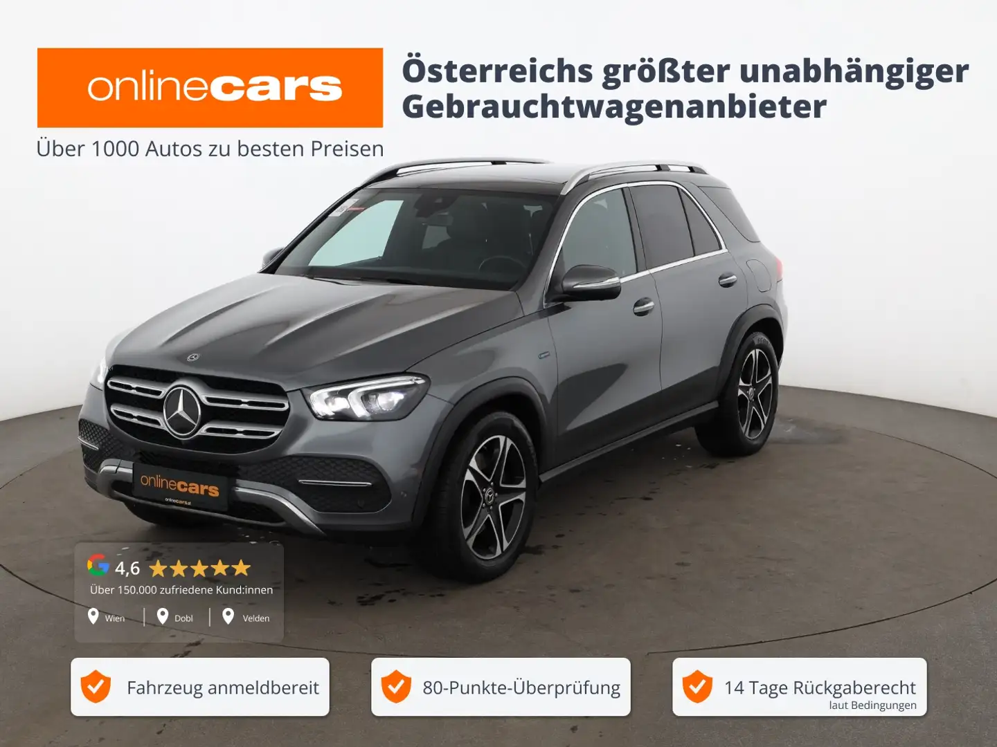 Mercedes-Benz GLE 350 de 4Matic Aut LED 360-CAM SKY LEDER NAVI Grau - 1