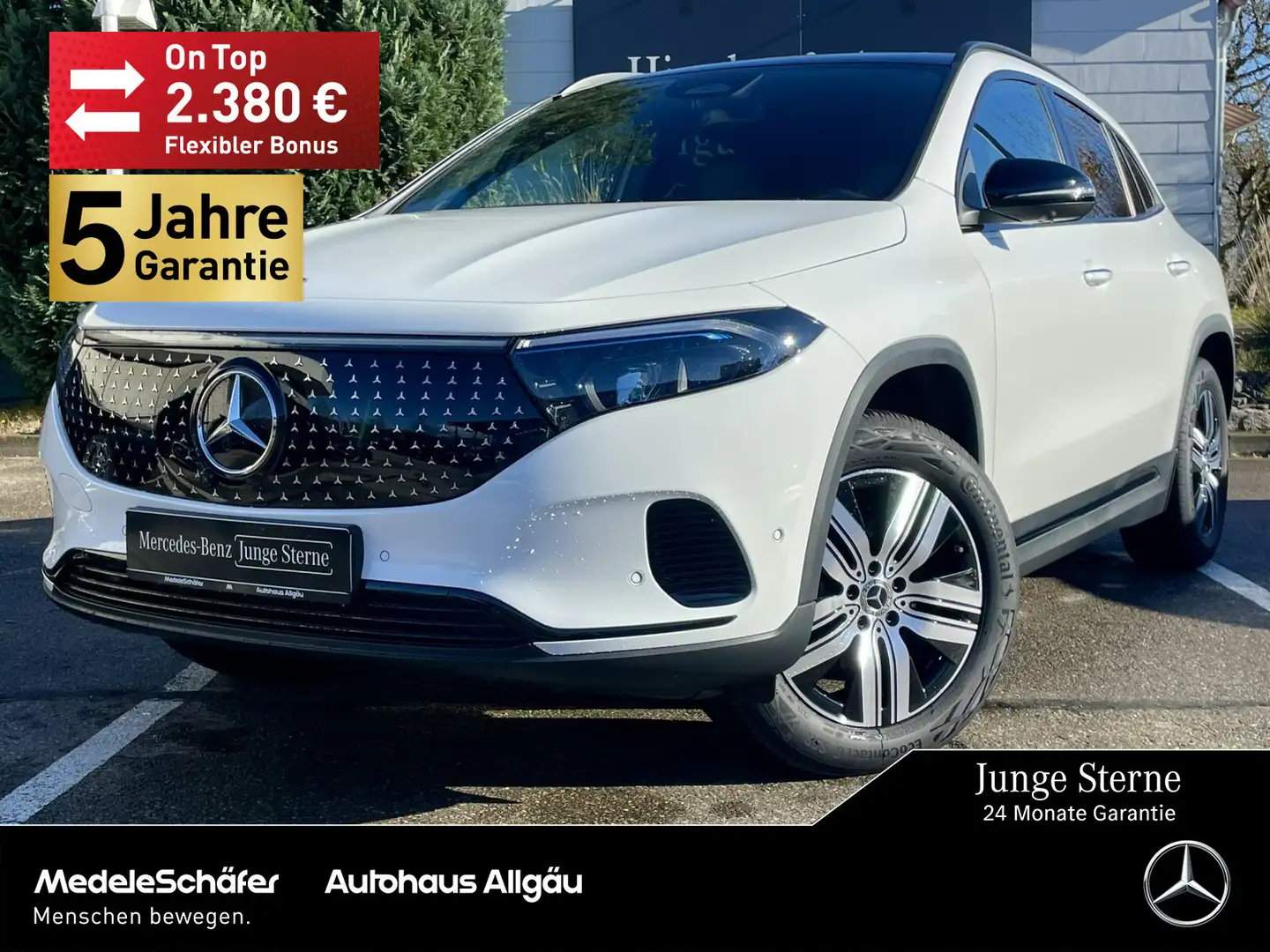 Mercedes-Benz EQA 300 EQA 300 4M Advanced+ Night 18" AHK Pano 360 NP63 Blanc - 1