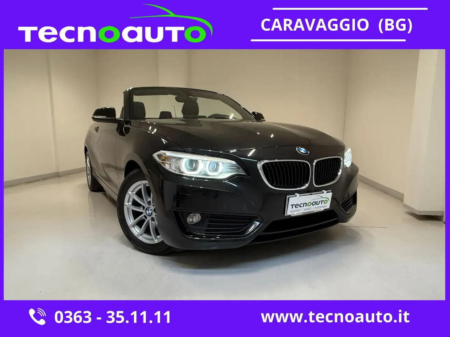 BMW 218 218d Cabrio Advantage Steptronic Nero - 1