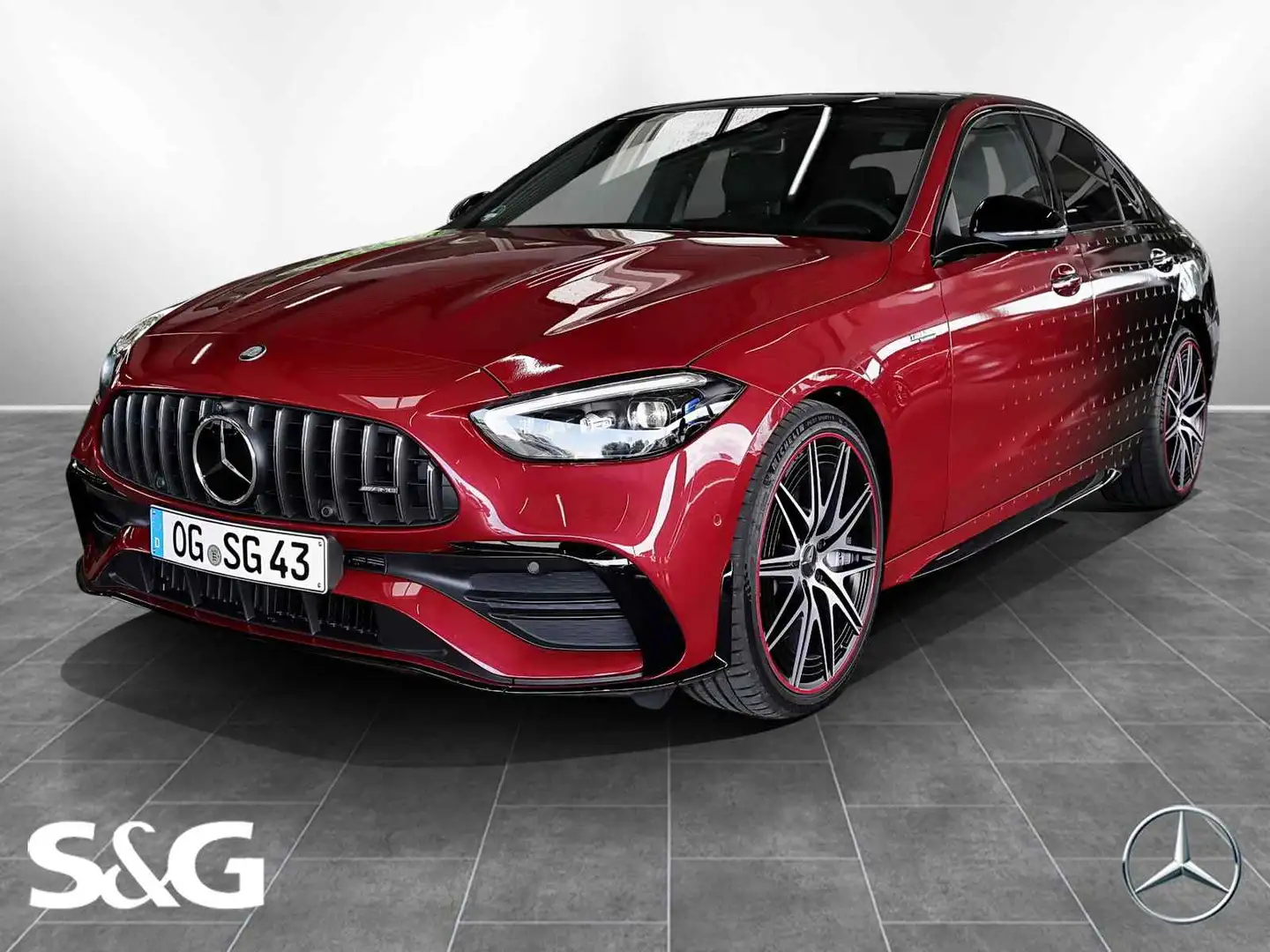 Mercedes-Benz C 43 AMG 4M Lim+Sondermodell+HUD+360°+LED+Panoda Rot - 1