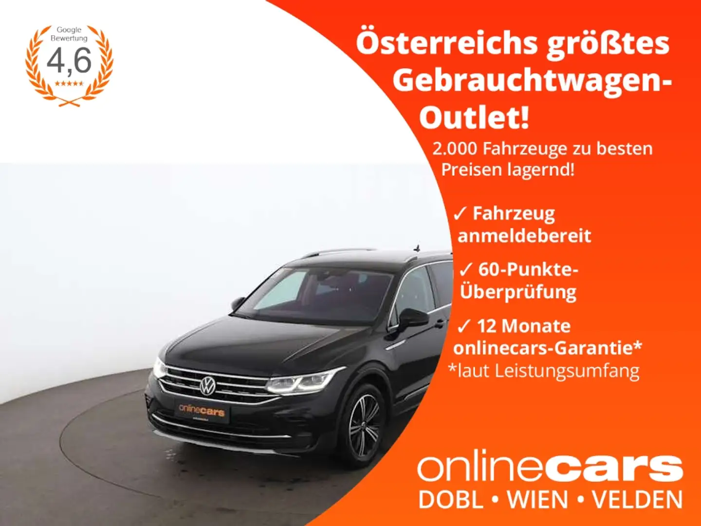 Volkswagen Tiguan 2.0 TDI Elegance MATRIX RADAR NAVI ASSIST Schwarz - 1