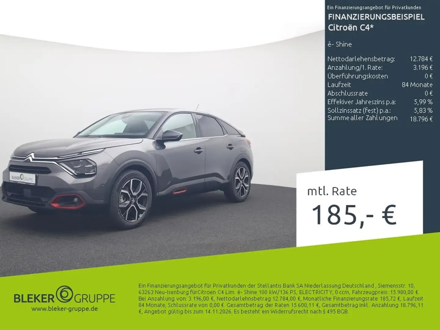 Citroen C4 ë- Shine Grau - 1