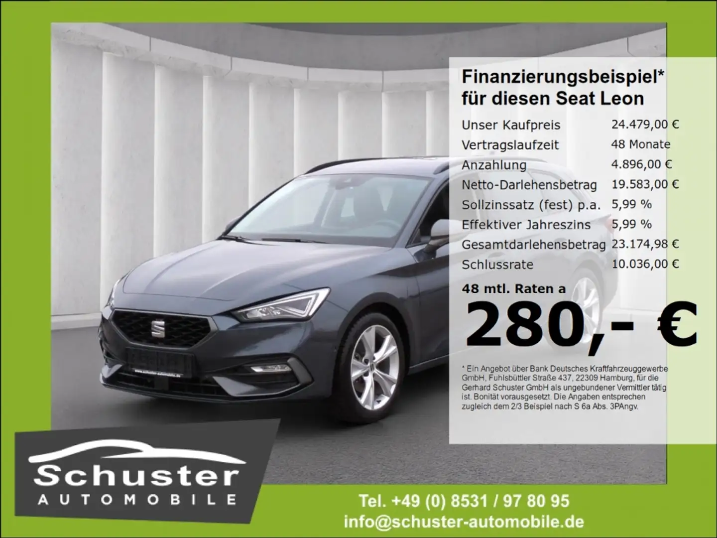 SEAT Leon ST FR 1.5eTSI*DSG LED ACC R-Kam Navi Alarm Grau - 1
