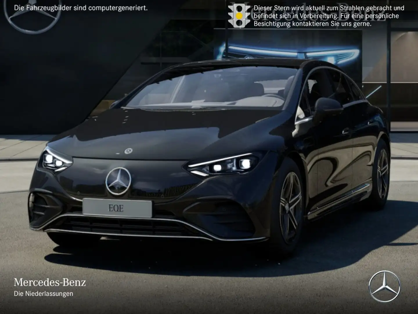 Mercedes-Benz EQE 500 4Matic AMG Burmester 3D Fahrass 360° Pano Schwarz - 2