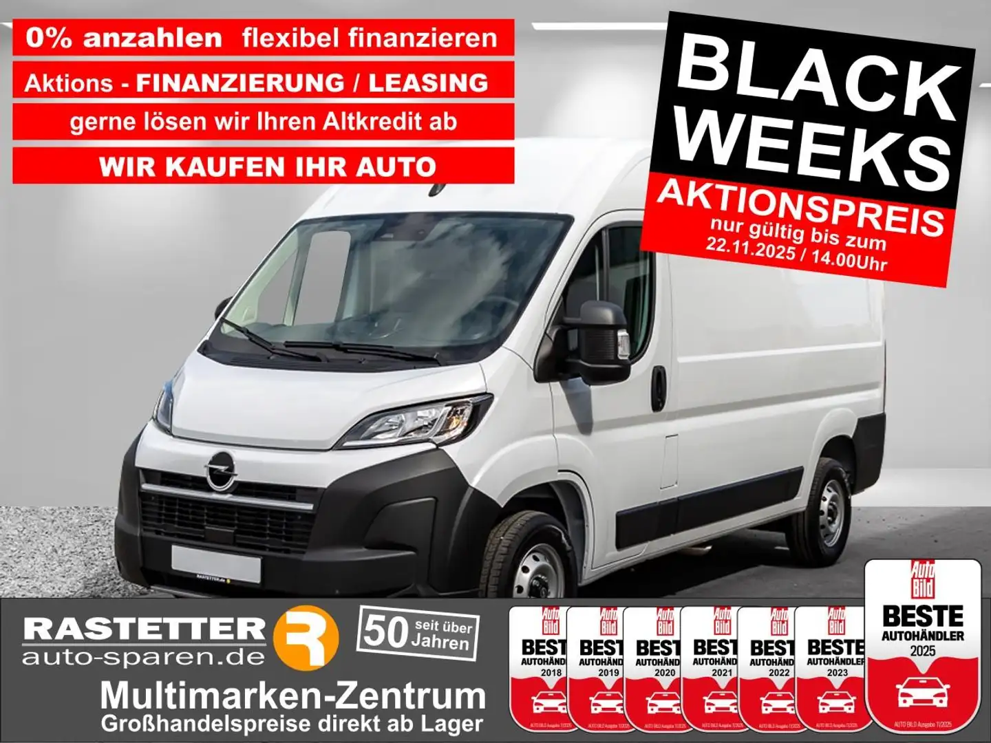 Opel Movano 35 L2H2 neuesModell+Techno7+270°+CarPlayNav Weiß - 1
