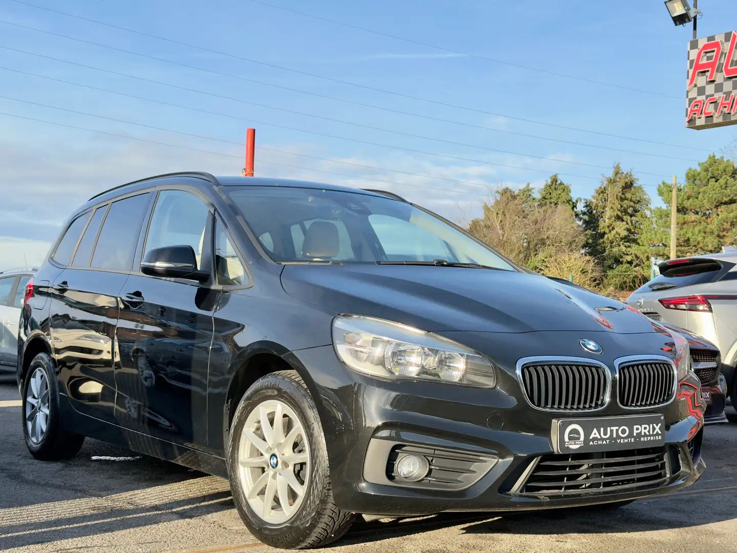 BMW 218 i Gran Tourer Navi PDC Cuir LED 7 Places 1Er Main Nero - 2