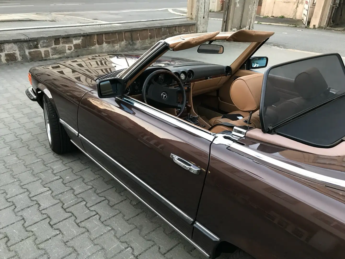 Mercedes-Benz SL 280 Dattellederausstattung, Originalzustand, Penta AMG Marrón - 2