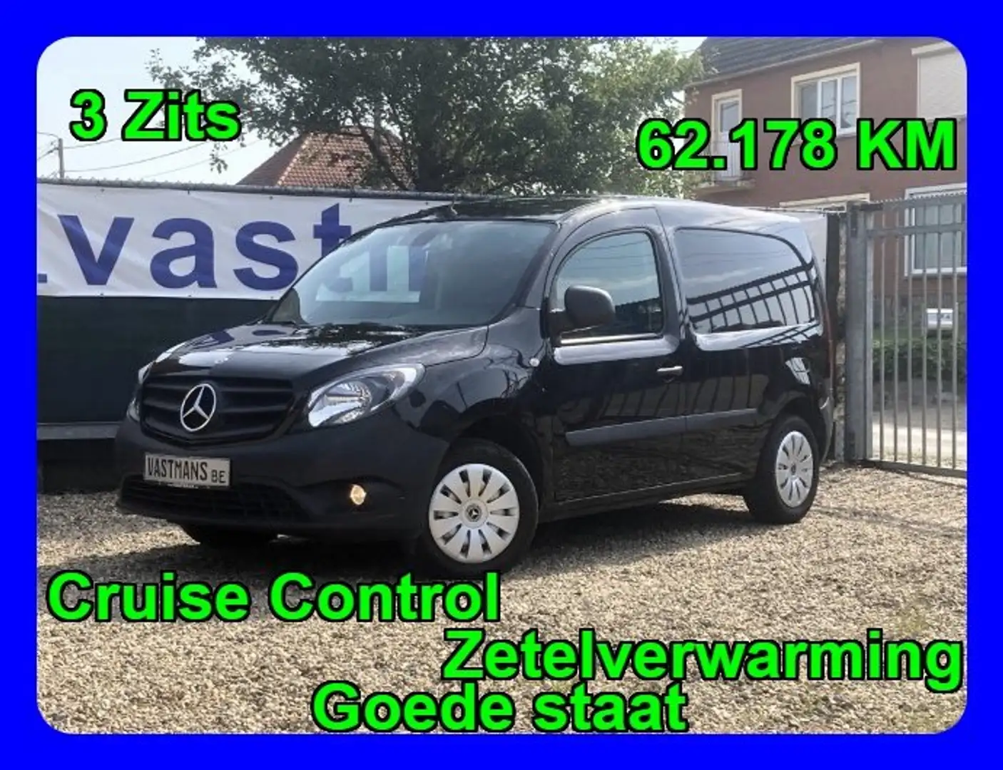 Citroen Berlingo Mercedes Citan 109CDI 13.967 € + BTW / 3 Zits Schwarz - 1