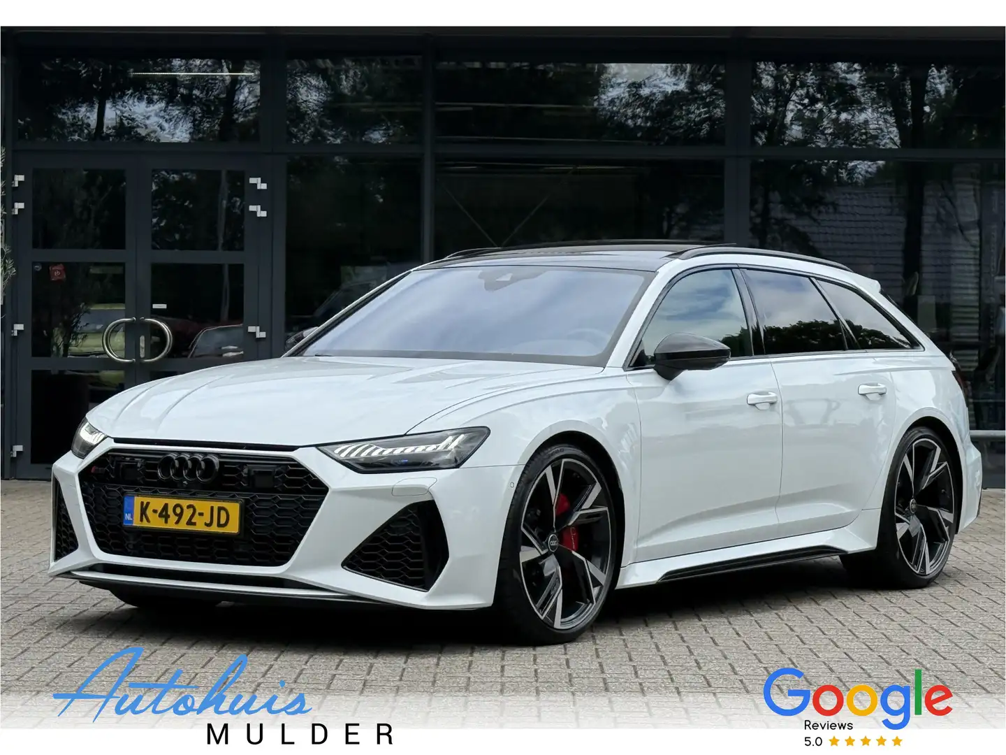 Audi RS6 A6 Avant TFSI Quattro Panodak/B&O/Keramische remme Blanc - 1