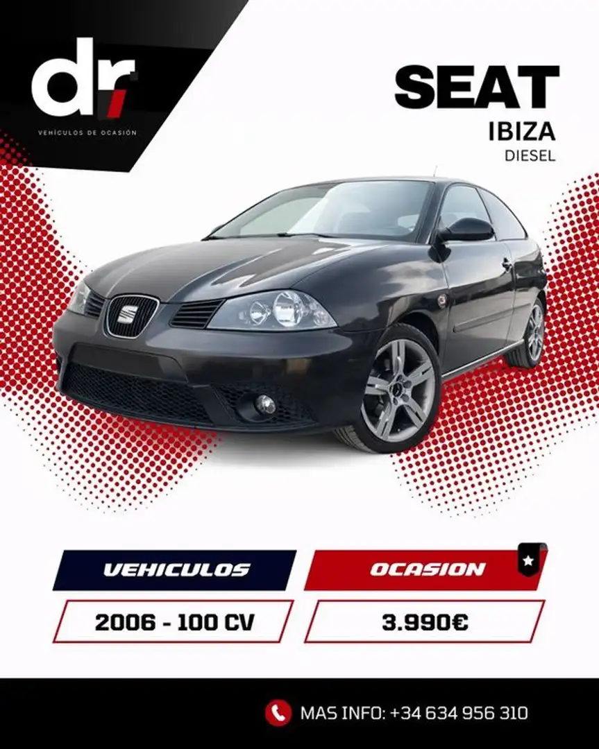SEAT Ibiza 1.9 TDi Sport Schwarz - 1