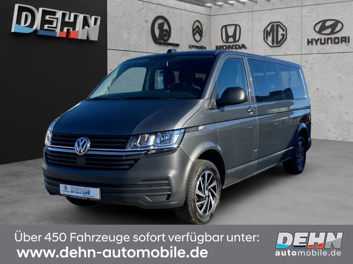 Volkswagen T6.1 Transporter 2.0 TDI DSG lang 9Sitz AHK/Navi/SHZ Gris - 2