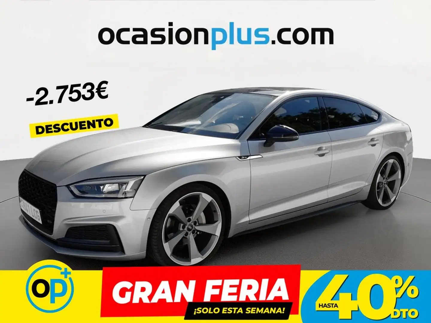 Audi A5 Sportback 40 TDI Black line S tronic 140kW Gris - 1