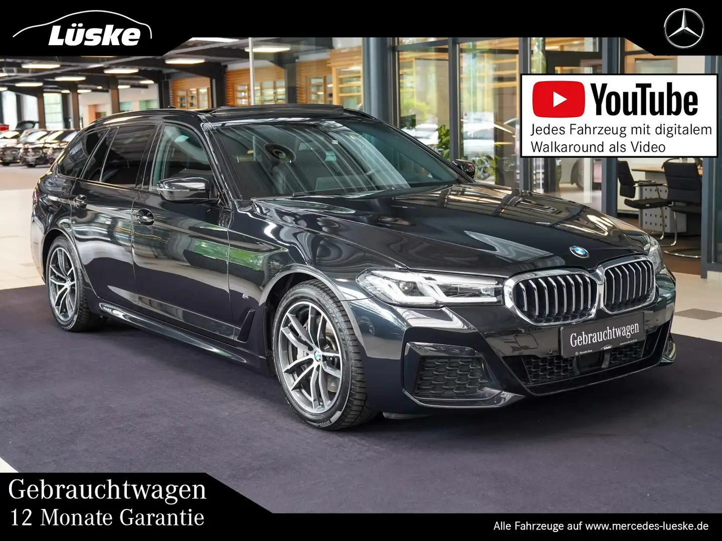 BMW 530 530 d Touring M Sport Driving Assistant Pano AHK Black - 1