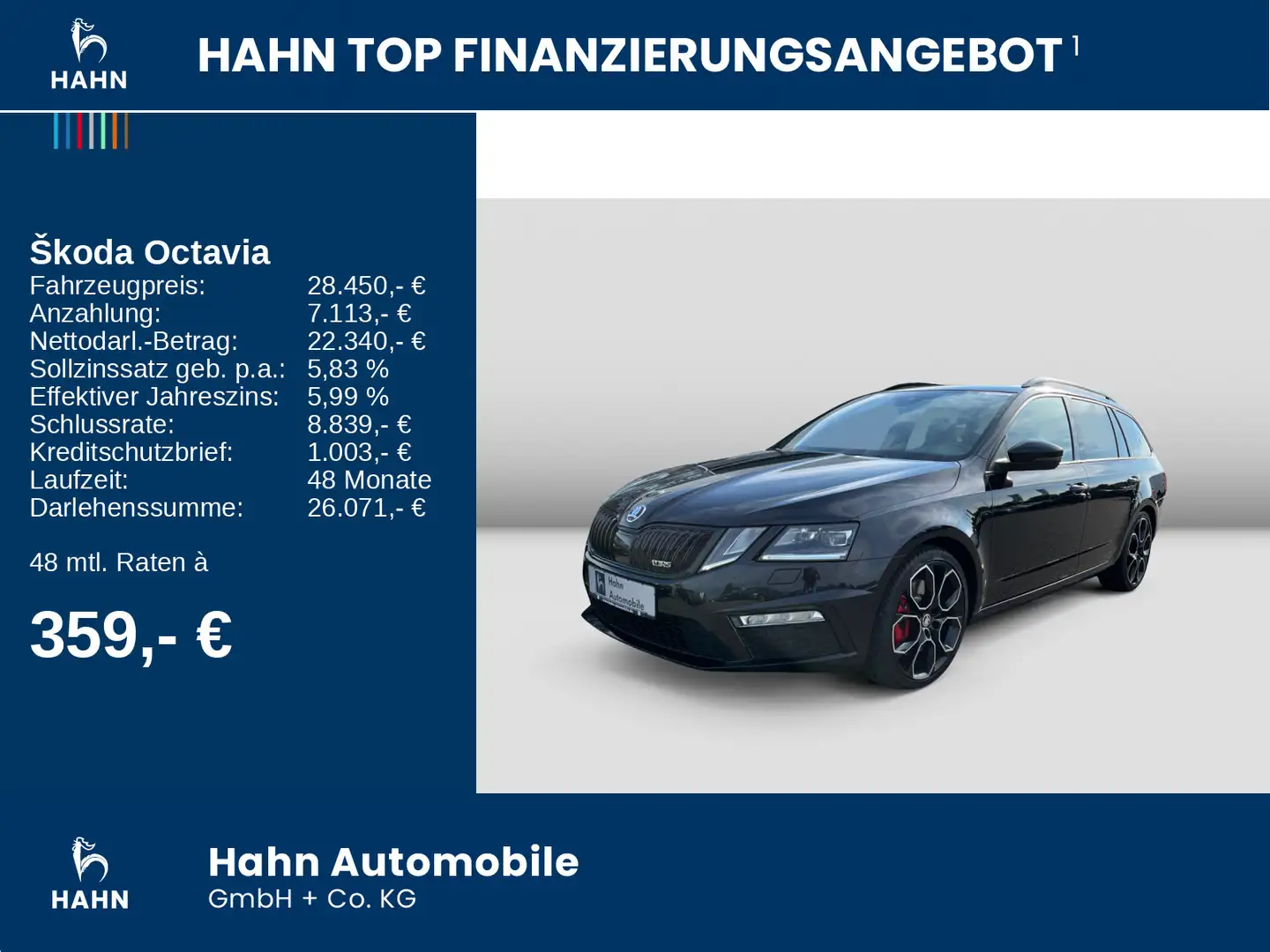 Skoda Octavia Combi RS 2.0TSI DSG LED AHK Pano ACC DCC Nero - 2