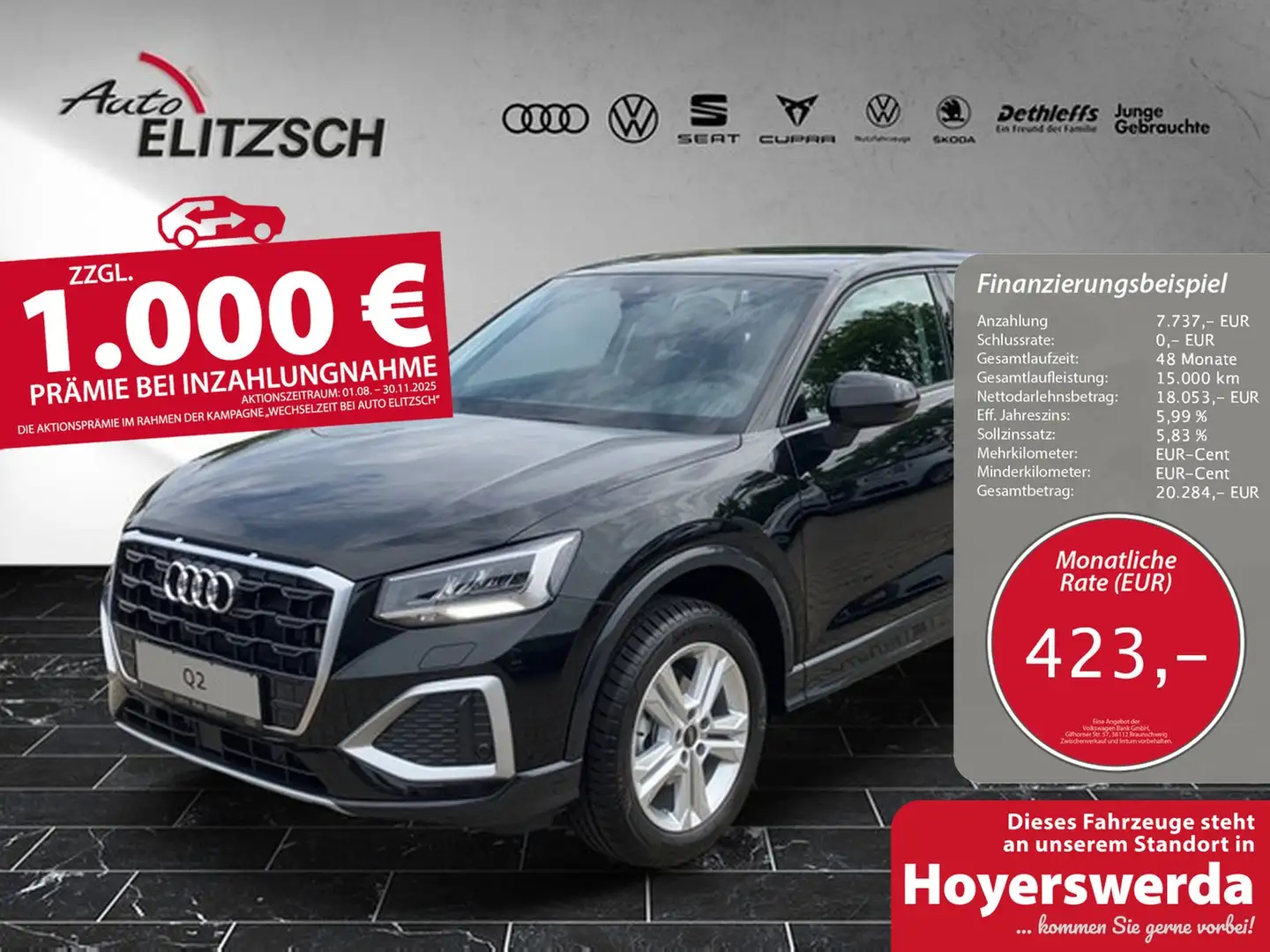 Audi Q2 35 TFSI advanced S tronic LED Klima-Komfortpaket Noir - 1