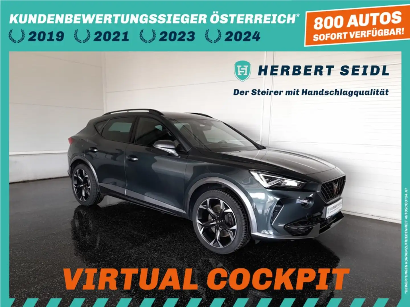 CUPRA Formentor VZ PHEV 150/245 DSG *19 ZOLL / DCC / VOLL-LED / VIRTUELL / NAVI / ACC / KAMERA / MEMORY SPORTSITZ* Grün - 1