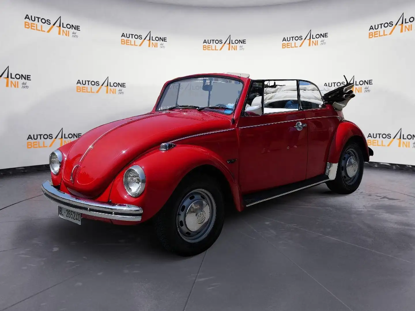Volkswagen Maggiolino Maggiolone cabrio vetro piatto Rosso - 2