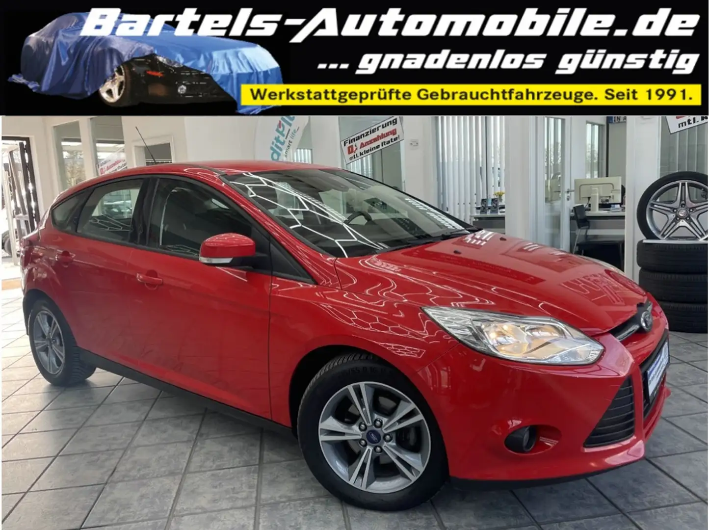 Ford Focus 1.6 TDCI Sync Edition, Klima, PDC, HU neu! Rot - 1