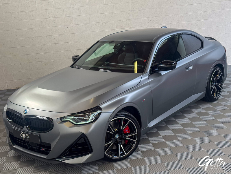 BMW 240 Coupé 3.0 374CH*LED/SHADOW/FROZEN GREY MATE/CAMERA 360*/Sièges sport M Sport/Carbon/24M GARANTIE