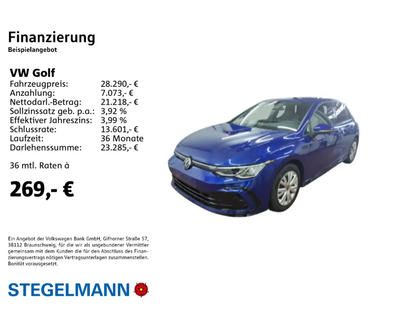 Volkswagen Golf VIII 1.5 TSI R-Line *LED*AHK*Navi*ACC*+3J. Bleu - 2