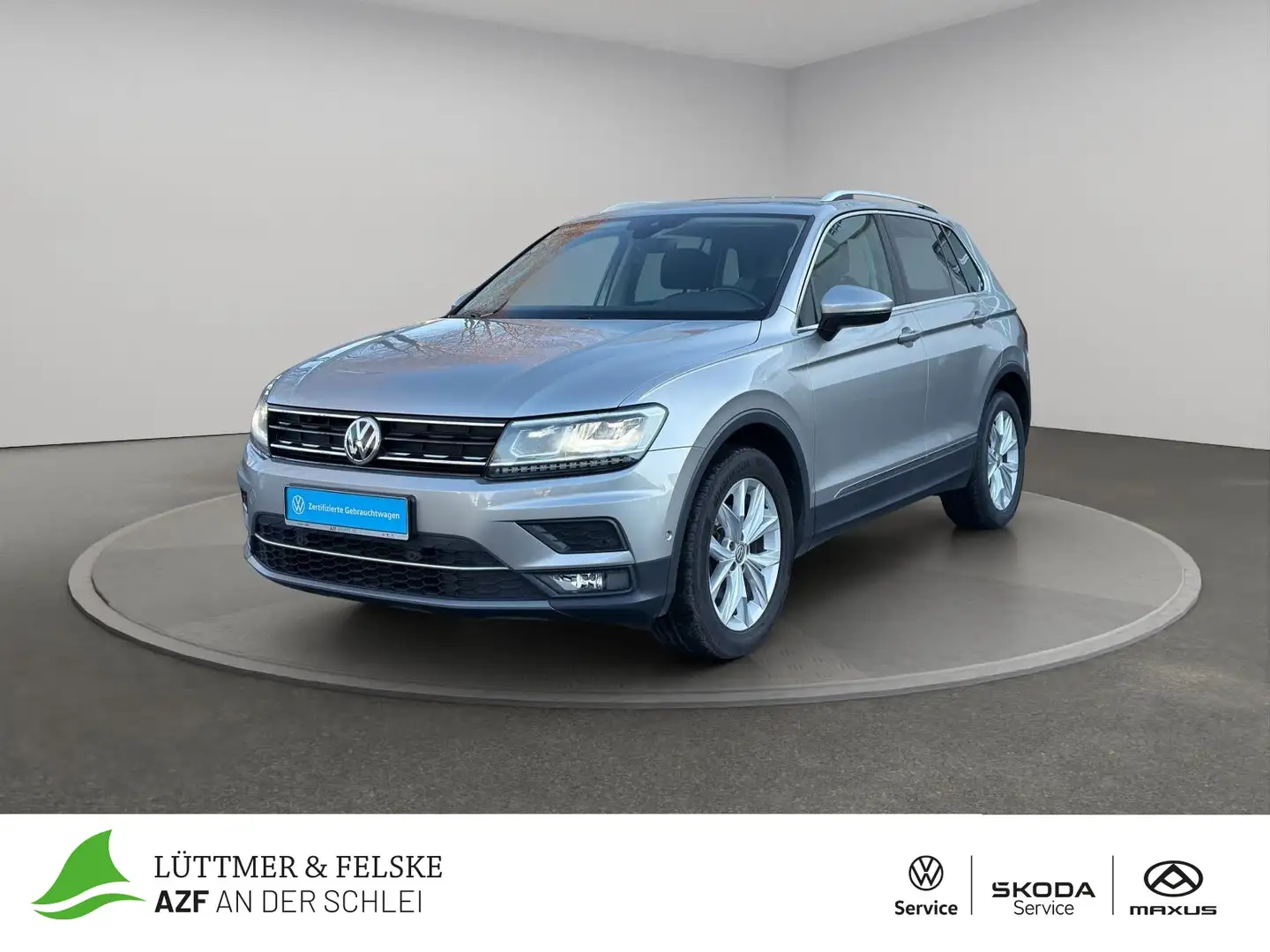 Volkswagen Tiguan 1.4 TSI 4Mot. DSG Highline AHK+LED+ACC+KA Silber - 1