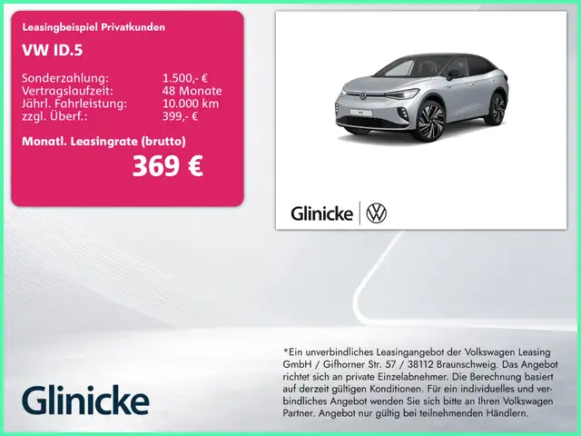 Volkswagen ID.5 GTX 4M AHK/Pano/360/TopSport/Nav/EasyOp/21"